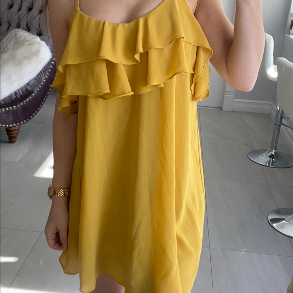 Yellow Ruffle Dress - Picture 6 of 6